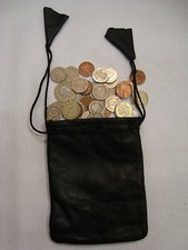 Soft Leather Drawstring Pouch