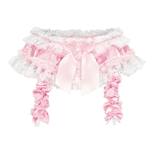 Satini frilly lace satin sissy - lace,