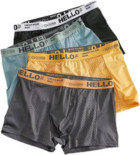 HELLO Men's Mesh Ice Silk Box