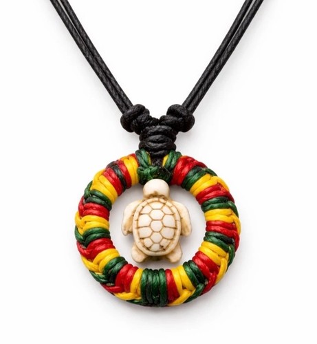 Rasta turtle necklace - rasta, –