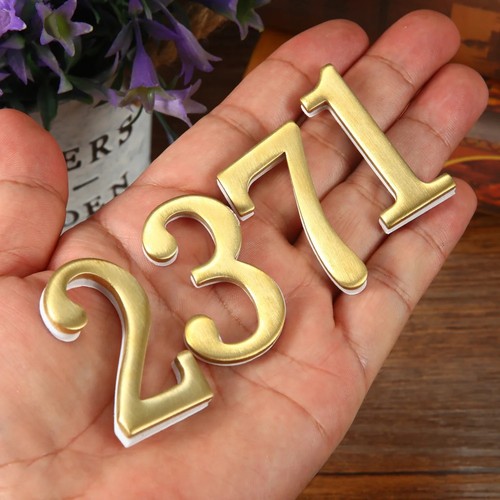 Door numbers brass - 3d,