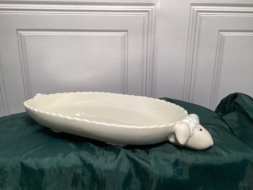 Oval ceramic sheep - sheep, serving