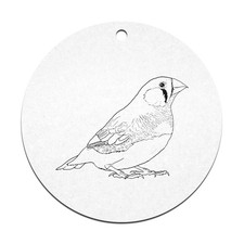 2 x 70mm 'Zebra Finch' Flat