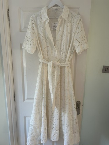 Zara embroidered shirt dress - zara,