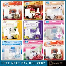 PLUG IN AIR FRESHENER PLUG UNIT WITH SCENTED FRAGRANCE REFILL NEW 20ML PAN AROMA