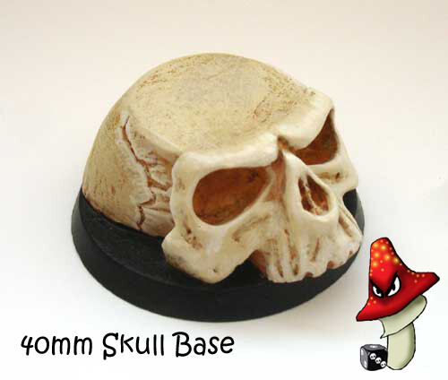 40mm skull resin - base, round