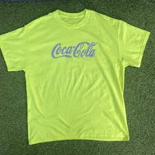 Unisex Coca Cola Merchandise Yellow T Shirt Size 46” logo short sleeve