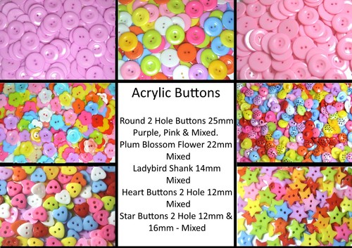 Acrylic buttons for costumes - for, &