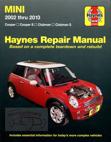Mini cooper manual service - cooper,
