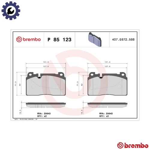 Brake pad set disc - pad, p