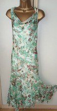 CC Petite Stunning Silk Occasion Long Dress 14 Hanky Hem