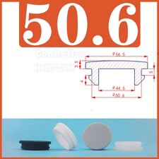 Black Snap-On Hole Plug Silicone Rubber Blanking Seal Bung Pipe Tube 2.5-60.6 mm