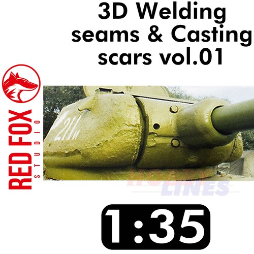 Welding seams casting scars - 3d,