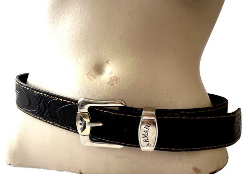 Vintage armani leather belt - vintage,