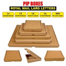 Large Letter box Royal Mail PIP Boxes C4, C5, C6 DL C7 Card board Postal Mailing