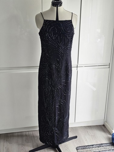 Glamour black beaded maxi - glamour,