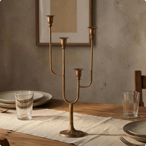 Cast iron candelabra tabletop - iron,