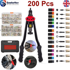 200Pcs Rivet Nut Kit Riveter