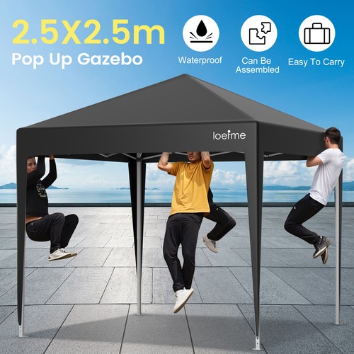 Black 5x2 gazebo light - black, 2.5x2.5m