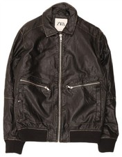 Zara mens leather - mens, jacket