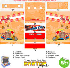 Donkey Kong Orange Full/Half Sets Arcade Graphics Artwork Stickers Graphics