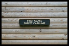 FIRST CLASS BUFFET vintage style solid wood sign Wall Plaque antique old retro