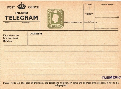 Kgvi telegraph form tp27 - telegraph,