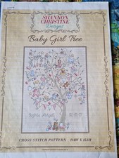 Shannon Christine Designs cntd cross stitch chart 'Baby Girl Tree' birth sampler
