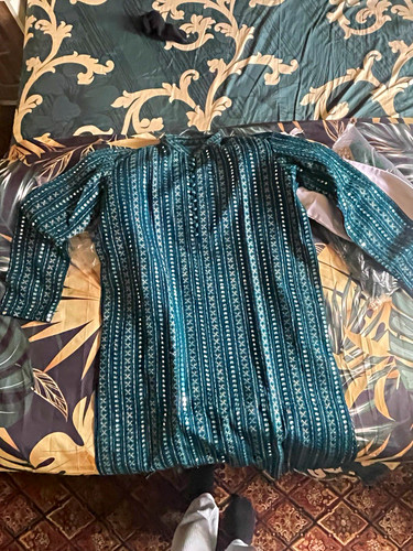 Men teal patterned - men's, cotton