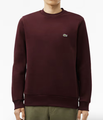Lacoste mens fleece crew - crew, neck