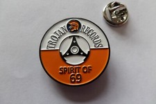 TROJAN RECORDS ska metal badge
