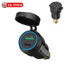Fit BMW R1200GS Triumph Tiger Ducati QC3.0 Dual USB Power Adapter DIN Socket new