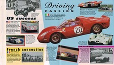 vintage Le MANS Racing Car Brochure: FERRARI,JAGUAR C,PORSCHE 917, 956, GT-40,