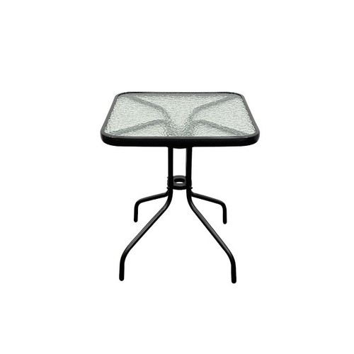 Square glass garden table - square,
