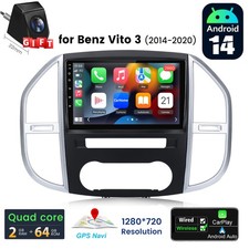 Camera Carplay Android14 GPS Radio DAB+ For Mercedes Benz Vito 3 W447 2014-2020
