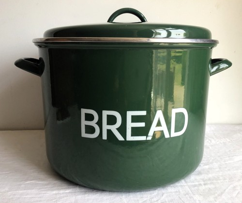 Large green enameled metal - green,