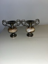 Vintage Alabaster & Metal Mini