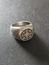 Men's Genuine 925 Solid Sterling Silver Signet Ring Serge Denimes