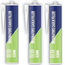 3X WHITE DECORATORS CAULK