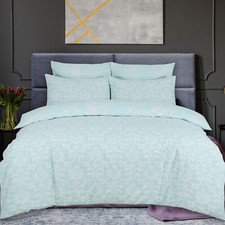 100% Pure Cotton Reversible Duvet Cover Set with Pillowcase Single Double King