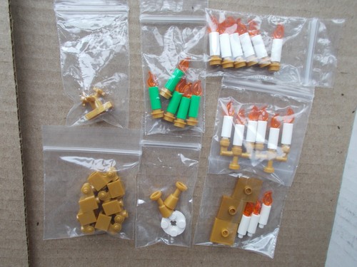 Lego candles flames tray - flames, cup