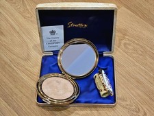 Stratton Compact and Lipstick holder, with Coalport China insert, gift set.
