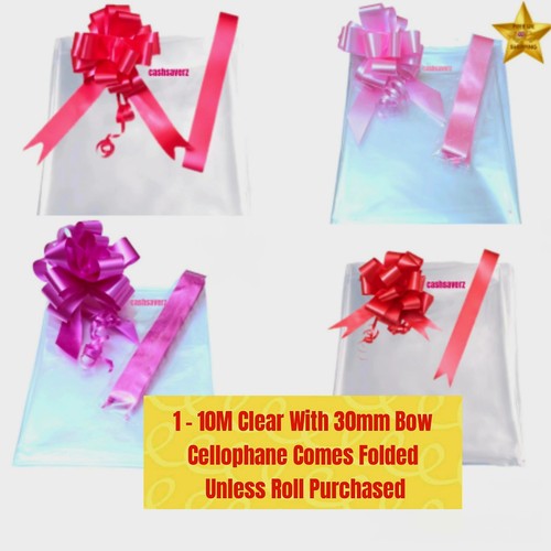 10m clear cellophane gift - -,