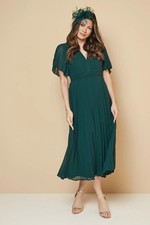 Wallis Green Fit & Flare Dress