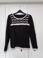 Black Top, Jumper, With White