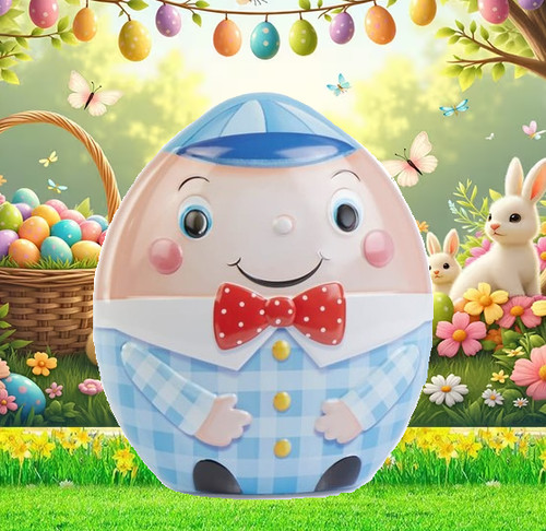 Easter egg humpty dumpty tin - easter, 8