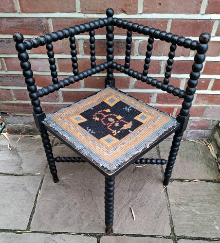 Antique ebonised french - ebonised, bobbin