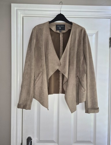 Suedette waterfall jacket
