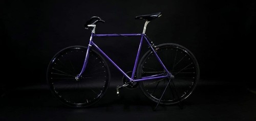 Purple lame paint fixie bike