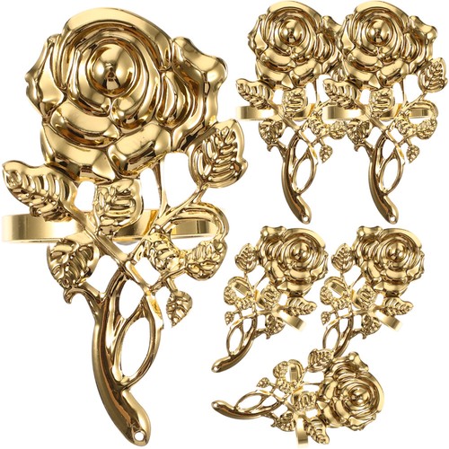 6pcs rose napkin - napkin, metal
